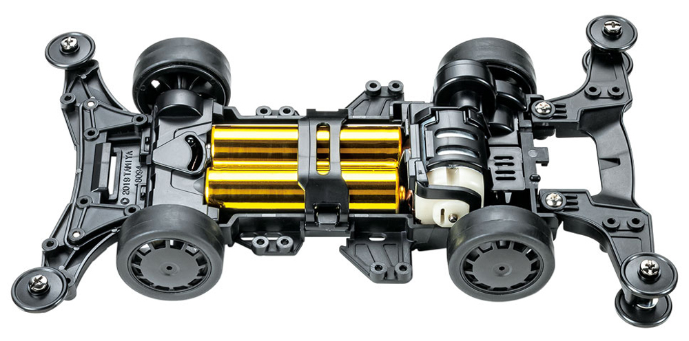T18095　タミヤ　Honda e (VZシャーシ) ミニ四駆 えのもとサーキット